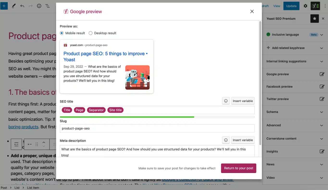 extension wordpress yoast seo